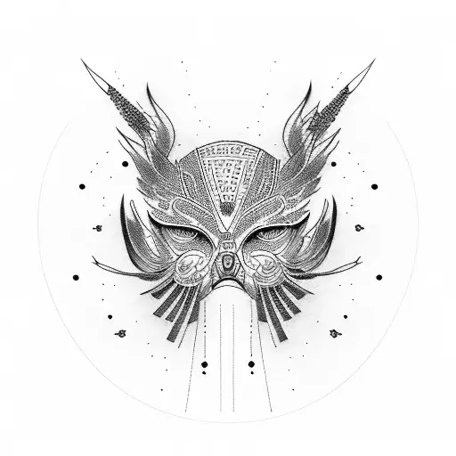 Binary Code Infused Crow