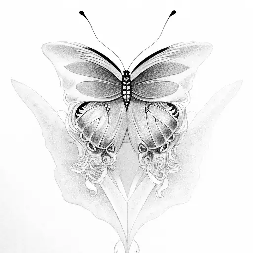 Butterfly With 1942 In One Wing And 2013 In The Other