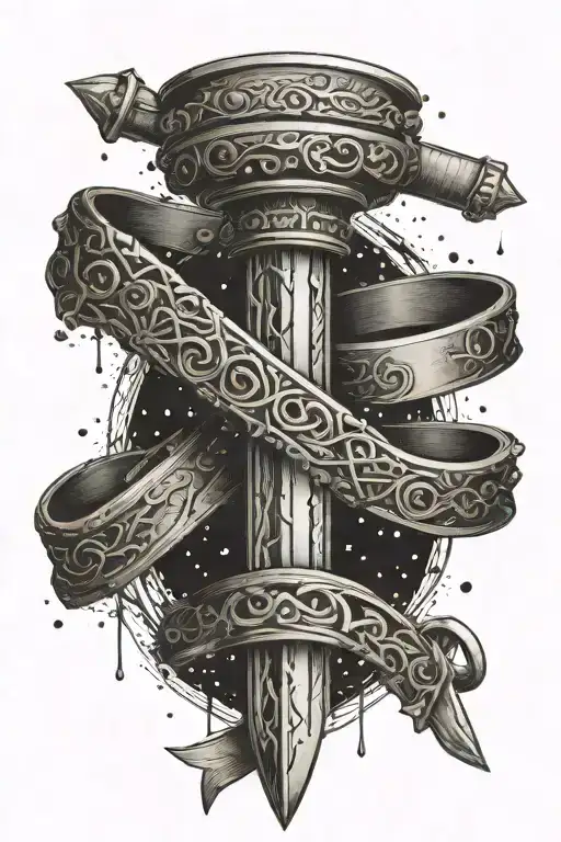 Broken Olympinc Rings Sword