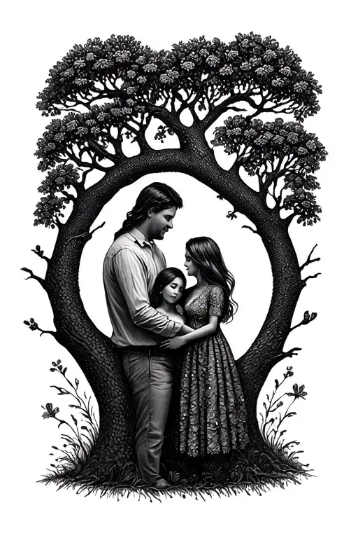 Family Tree With Daughter Wife And Husband