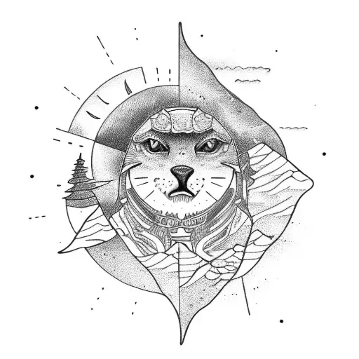 Sun Riding Snowboard