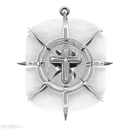 Italian Cornicello And Cross Pendant Together