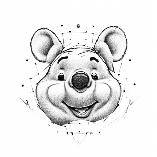 Black White Winnie The Pooh