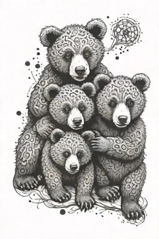 2 Playful Bear Cubs Playing