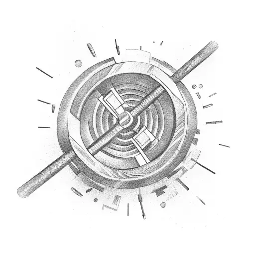 A Barbell Made Of Construction Tools With The Word 'Strength' Incorporated Into The Design