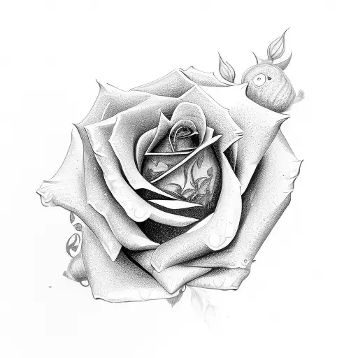 Rose With A Sexy Girl Rolled