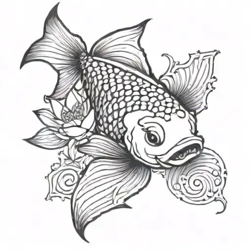 Koi Fish Mask They Lotus