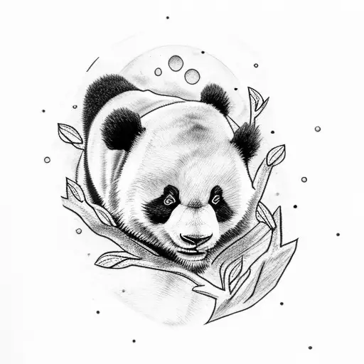 Panda Sleeping On Tree