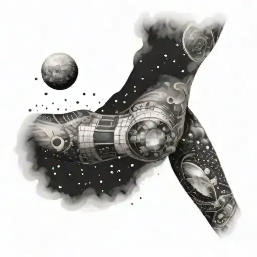 Sleeve On Left Arm Based Off Of Space Theme