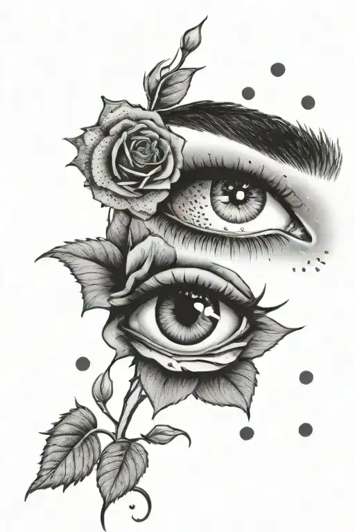 Eye With Rose