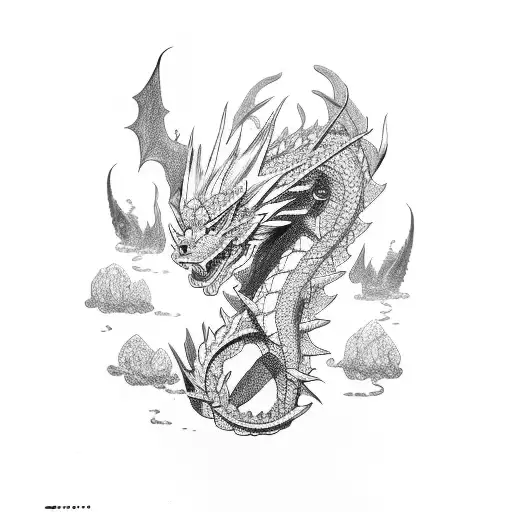 Sketch Anime Dragon