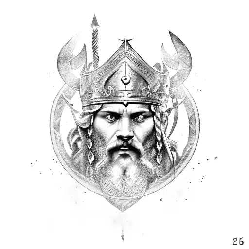 Zeus Viking Vigvisir Crown Font Raven