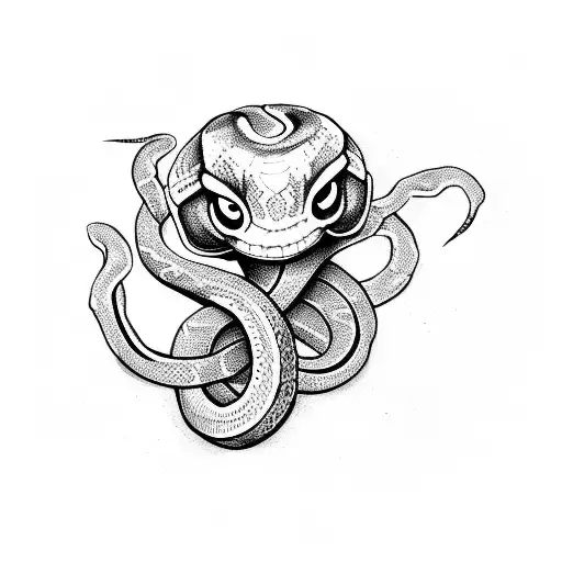 Snake With The Word Death