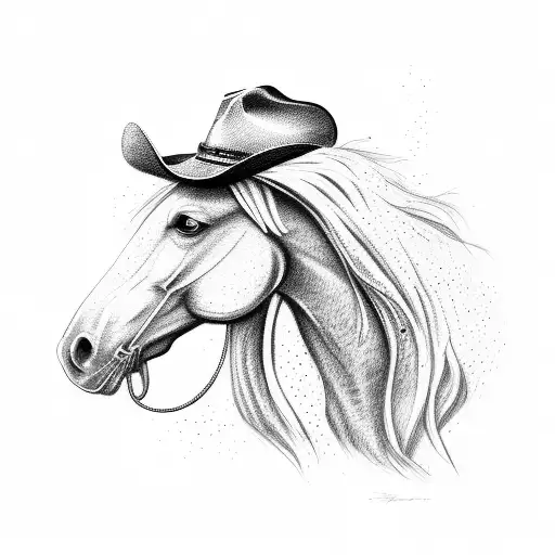 Horse Wearing A Cowboy Hat
