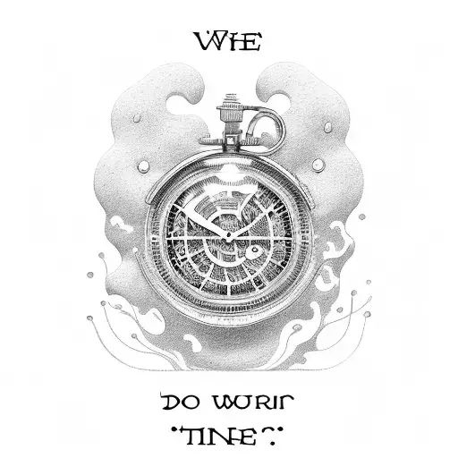 An Open Book With Intricate Lettering Forming The Phrase 'We Have Our Own Time'