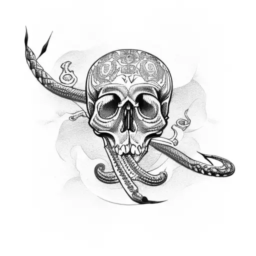 Skull And Snake