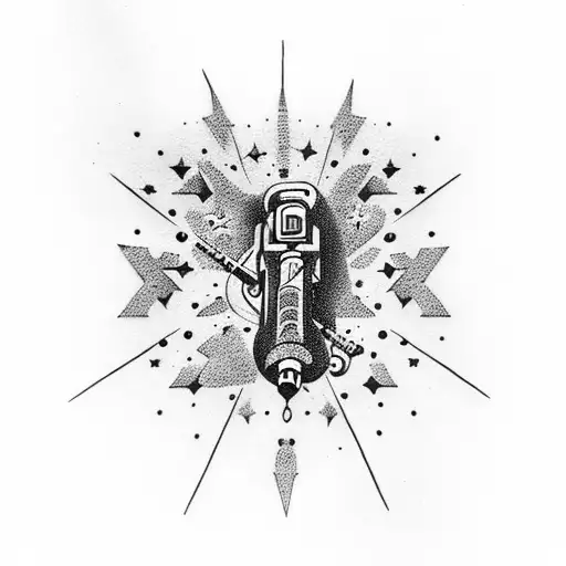 Gun With Stars As Bullets