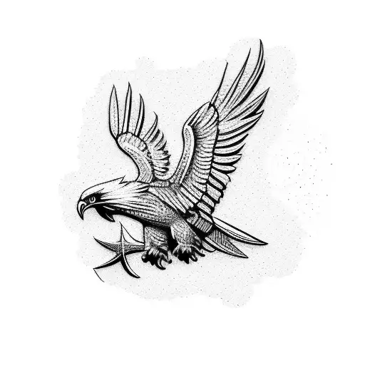 Albanian Pixelated Eagle