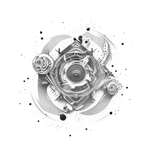 A Vinyl Record Melting Into A Colorful Abstract Design