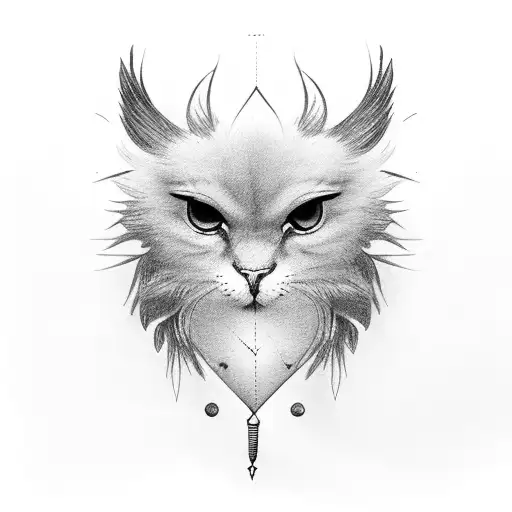 A Camera Lens With A Feather Replacing The Focus Ring