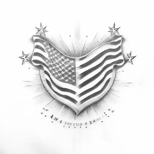 American Flag Wiht Gun