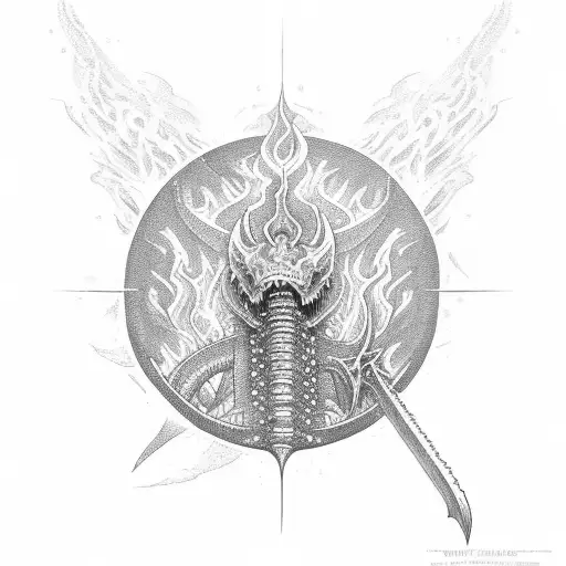 Leviathan Killed By Flaming Sword