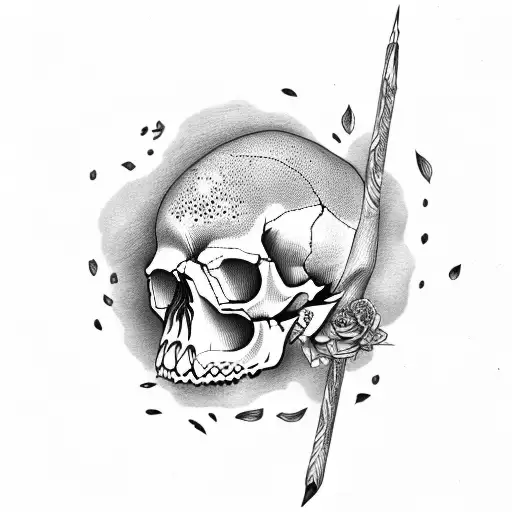 Skull With The Words 'Memento Mori'