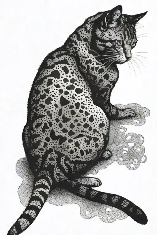 Shadow Of A Cat Sitting