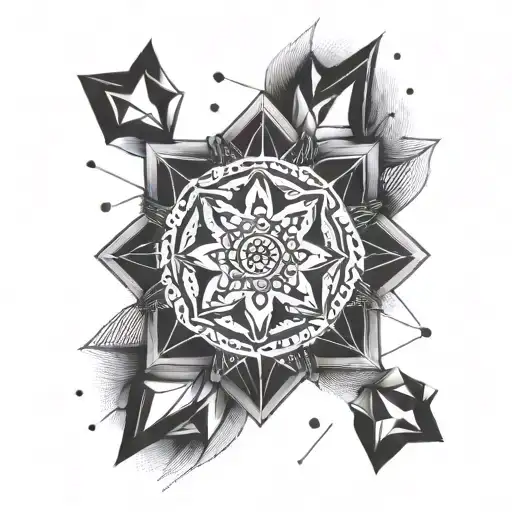 Incorporate Geometric Shapes Into A Mandala-inspired Wrist Tattoo Design