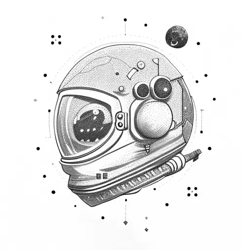 Astronaut With 1 And 0'S