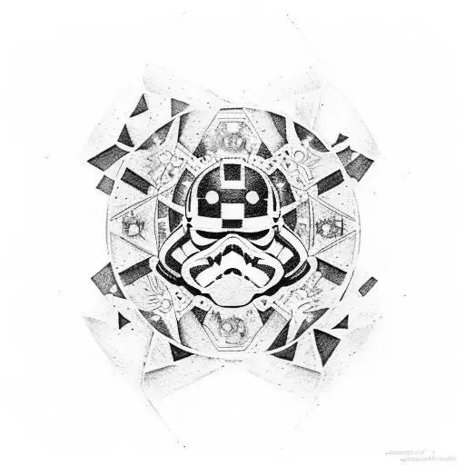 Chessboard With Star Wars And Anime Symbols