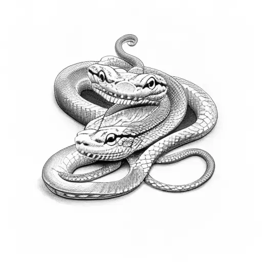 Snake Eating A Apple In The Mouth Of A Snail