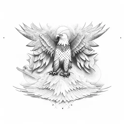 Eagle Playing Guitar