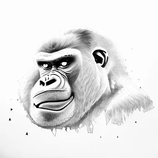 Angry Gorilla In Crown