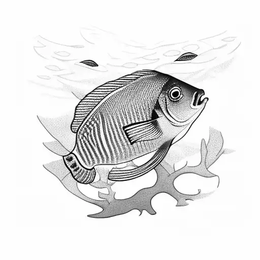 A Group Of Colorful Tropical Fish Swimming Around A Coral Reef