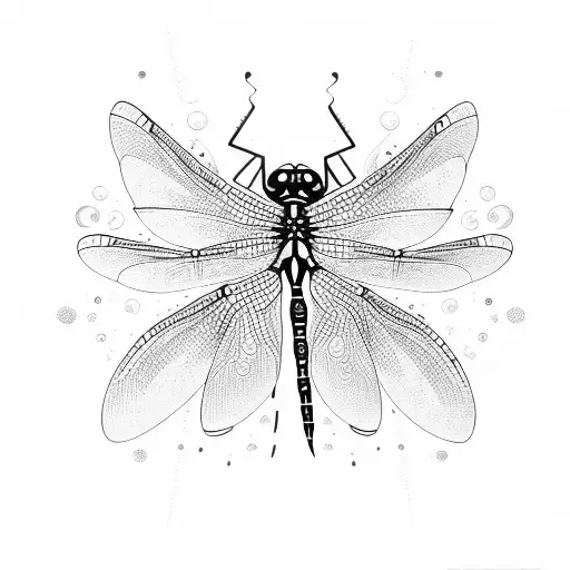 Dragonfly Flying Over Water