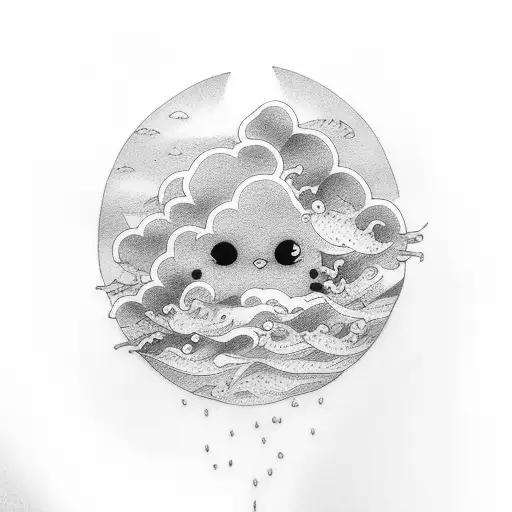 Cloud Is Kissing The Sea