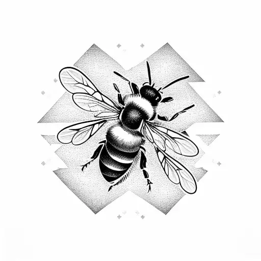 An Intricate Design Of A Hardworking Bee Surrounded By Dollar Signs