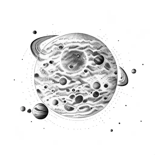 Planet Mars With Ufo