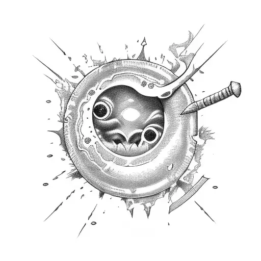 Sword Going Through A Rotten Eyeball