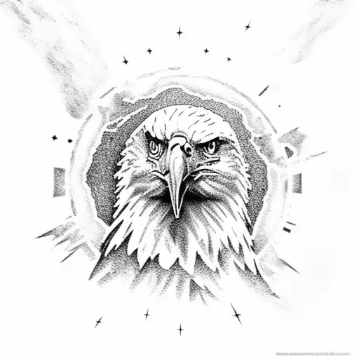 Bald Eagle Clutching Planet Earth In Its Talons