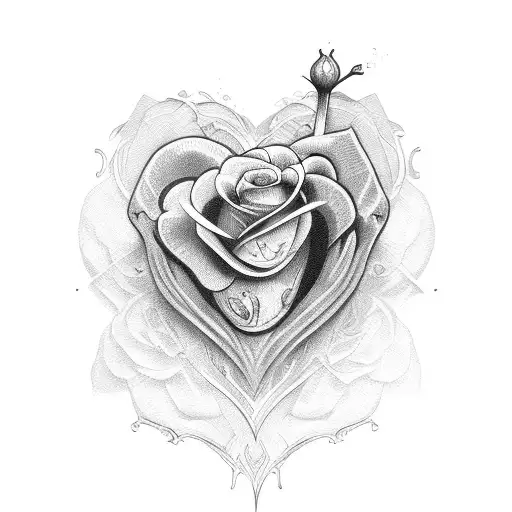 Heart With Rose