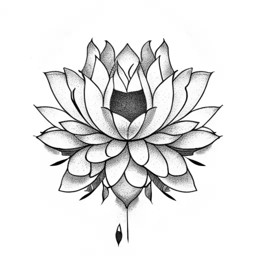Flower Lotus In Style Of The Word Johanna