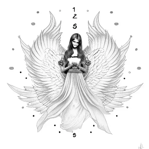 Angel Holding A Clock