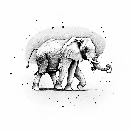 Elephant With Stars