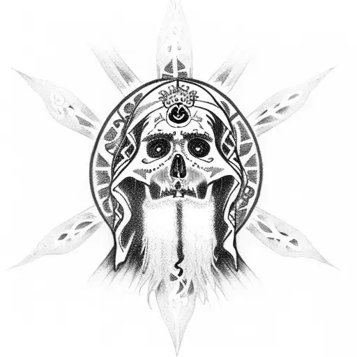 Santa Muerte And Jesus