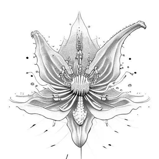 Dinosaur And Spider Lily In A Dark Academia Vibe