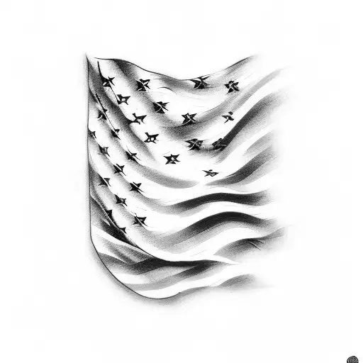 Hawaiian Tatto And American Flag And Bicycle