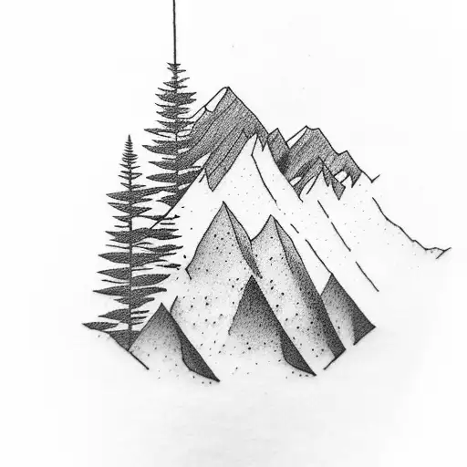 Film Camera With Mountains And Forest Details