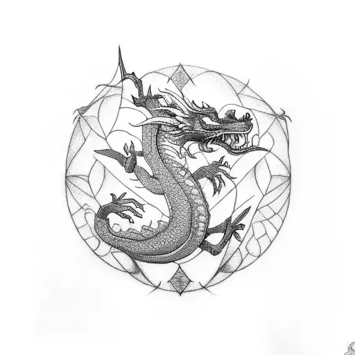 A Geometric Dragon Flying